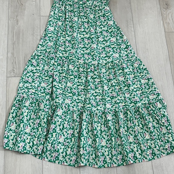 Women's Summer Floral Maxi Dress Knot One Shoulder Sleeveless Ruffle Flowy - Picture 3 of 4